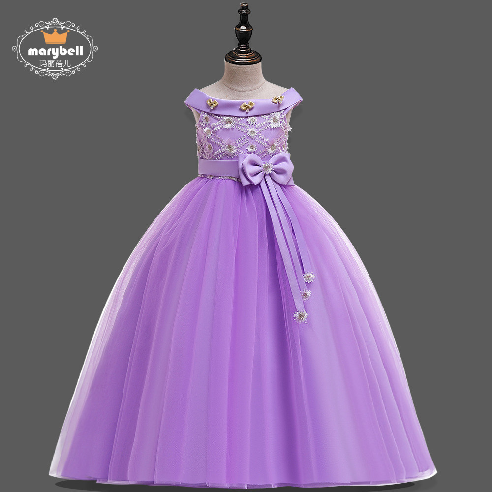 儿童礼服轻奢高端婚纱蓬蓬网纱公主裙女童六一主持走秀钢琴演出裙