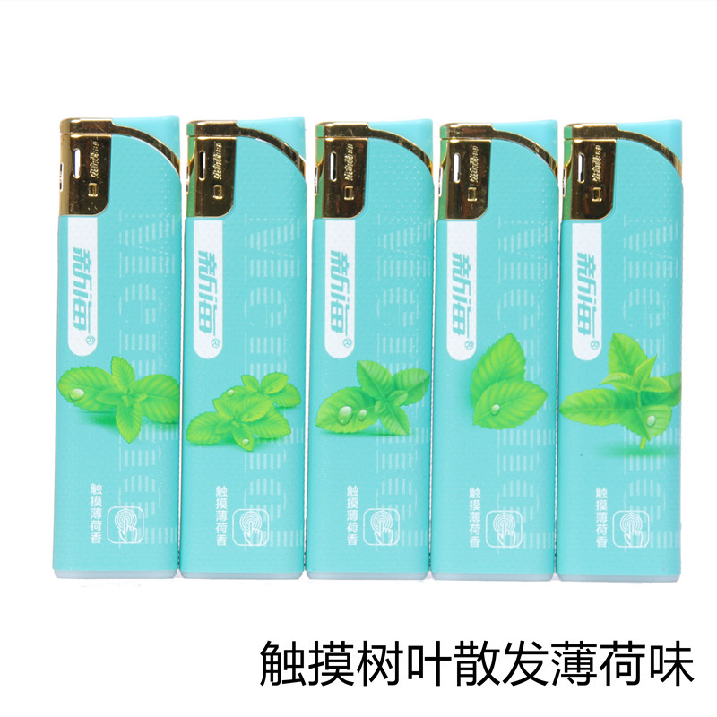 新海打火机旗舰店电子明火尼龙防爆火机XHD9058触摸薄荷味