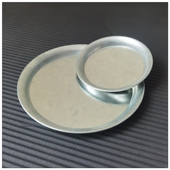 工业风镀锌板圆形铁盘子防锈工艺装 饰盘果盘家居桌面收纳盘花盆托