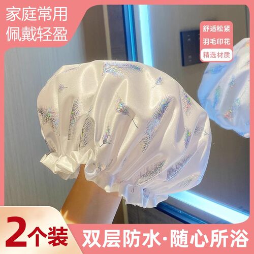 双层浴帽女防水洗澡家用