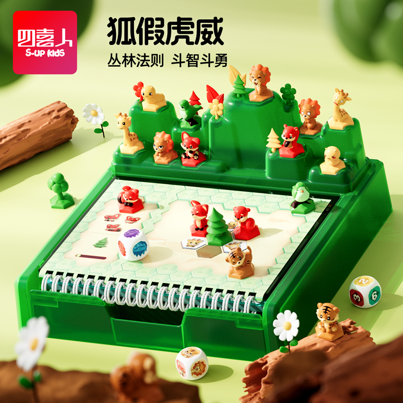 四喜人狐假虎威丛林法则益智桌游儿童思维游戏逻辑训练闯关玩具4+