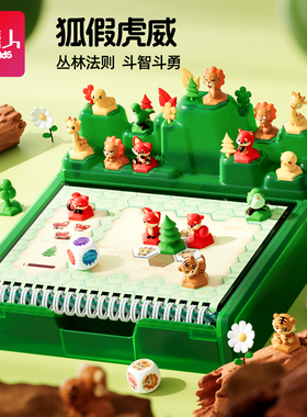 四喜人狐假虎威丛林法则益智桌游儿童思维游戏逻辑训练闯关玩具4+
