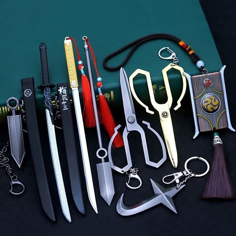 刺客伍六七的剪刀567柒阿七武器模型未开刃玩具道具可拆卸五六七