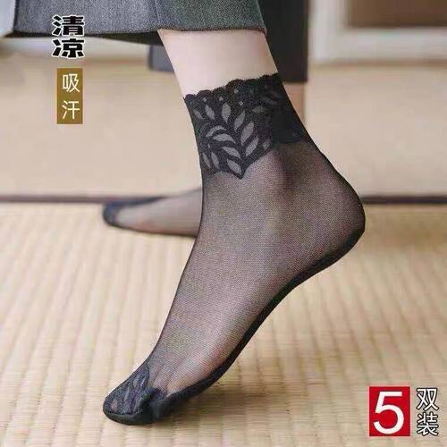 袜子女ins蕾丝花边中筒夏季