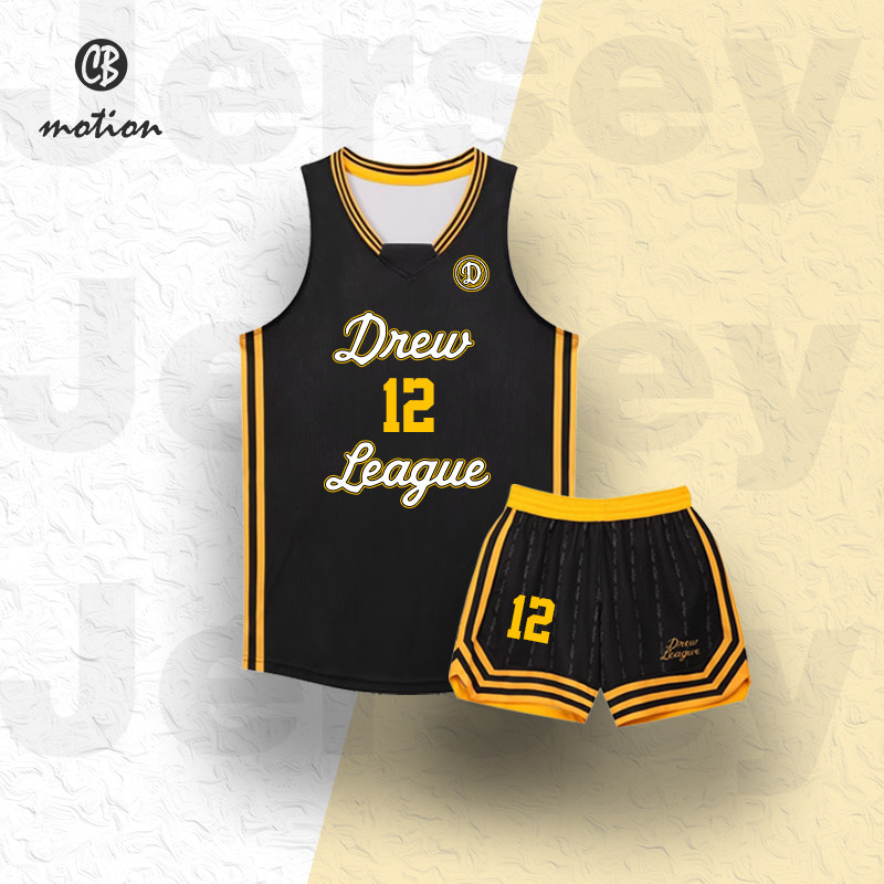 篮球服套装男美式运动服背心学生比赛训练队服德鲁联赛球衣印字号
