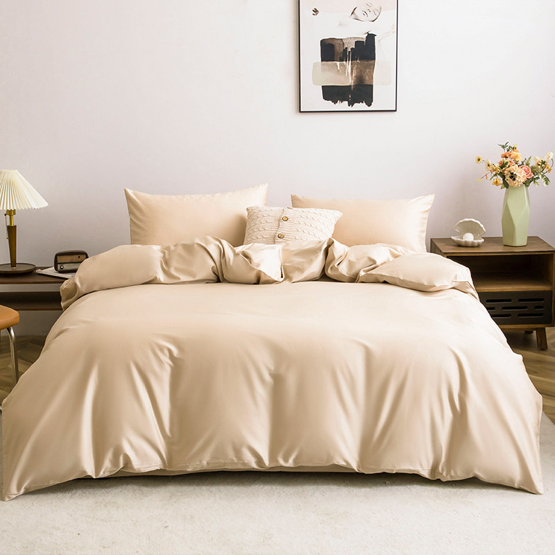 100S新疆长绒棉贡缎纯棉四件套全棉被套床笠床单人三件套床上用品