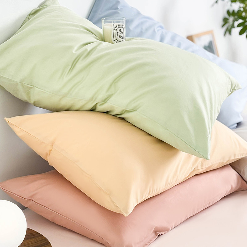 纯色一对紧密纺新疆棉枕套纯棉枕头套30*50枕芯套40*60全棉48*74