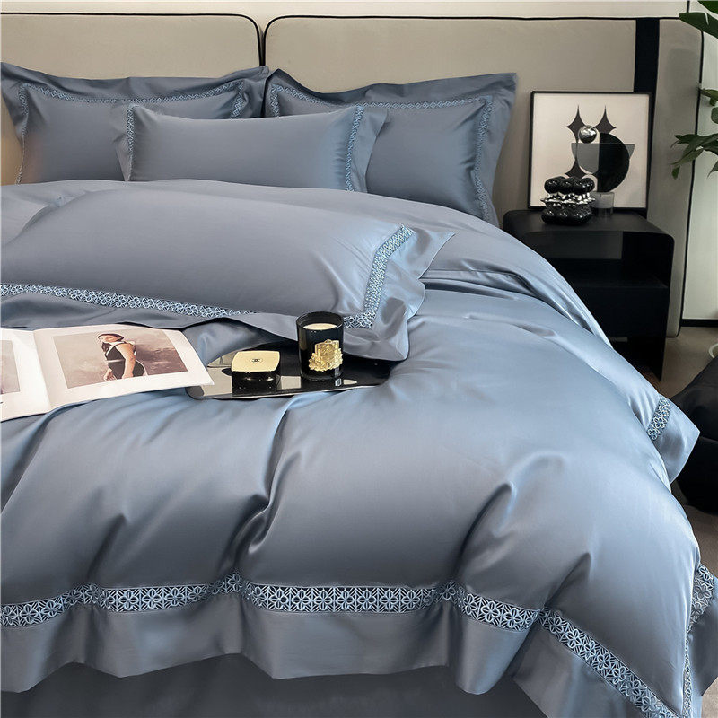 100S新疆长绒棉四件套纯棉贡缎被套全棉床单人床上用品五星级酒店