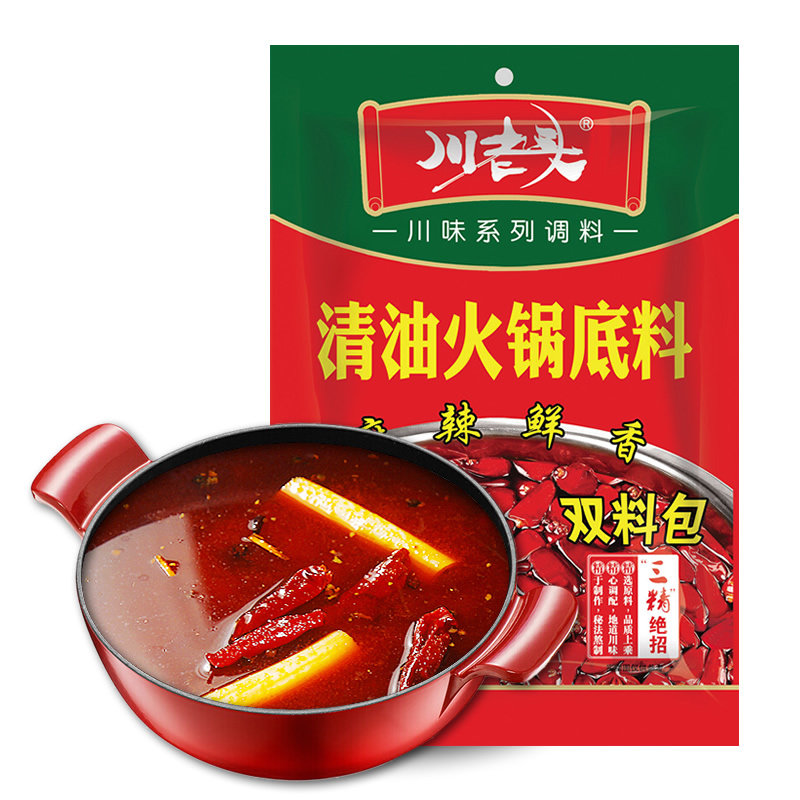 川老头300g商用麻辣清油火锅底料