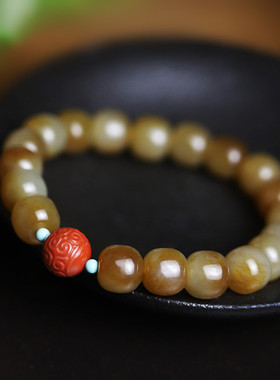 和田玉糖白玉手串9*10mm老型珠单