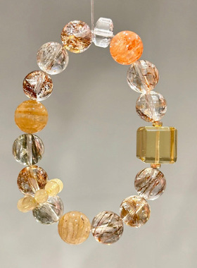 【落日余晖】多宝手串天然黑金超