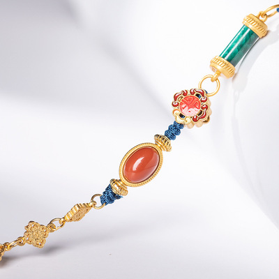 天然南红玛瑙编织手链南红爱心元