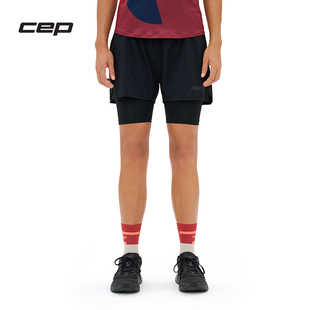 夏季 速干裤 跑者2合1运动短裤 专业马拉松跑步五分裤 子 女 CEP