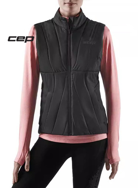 CEP WINTER RUN运动马甲背心外套女秋冬季外搭保暖休闲时尚黑色