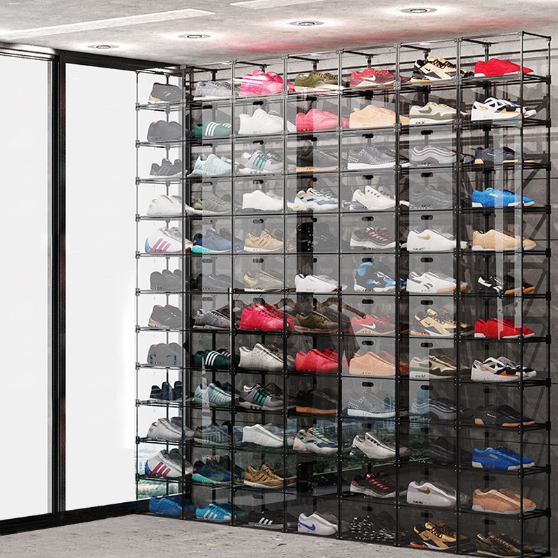 亚克力鞋盒收纳盒透明鞋柜发光鞋墙展示球鞋收藏展示声控侧开磁吸,收纳整理,鞋盒,淘宝优惠券,粉丝福利购,淘宝优惠卷
