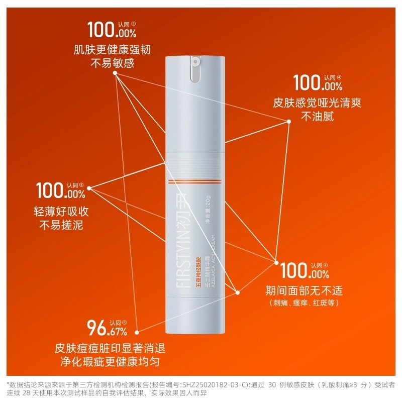 初尹20%壬二酸精华霜20g敏感肌温和祛痘控油舒缓去闭口性粉刺