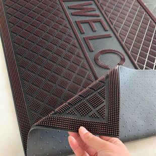 欢迎地垫welcome尖齿户外防滑防水垫子刮泥门外迎宾门口入户脚垫