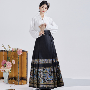 马面裙套装2025新款蛇年春季汉服套装明制汉服女装飞机袖日常可穿