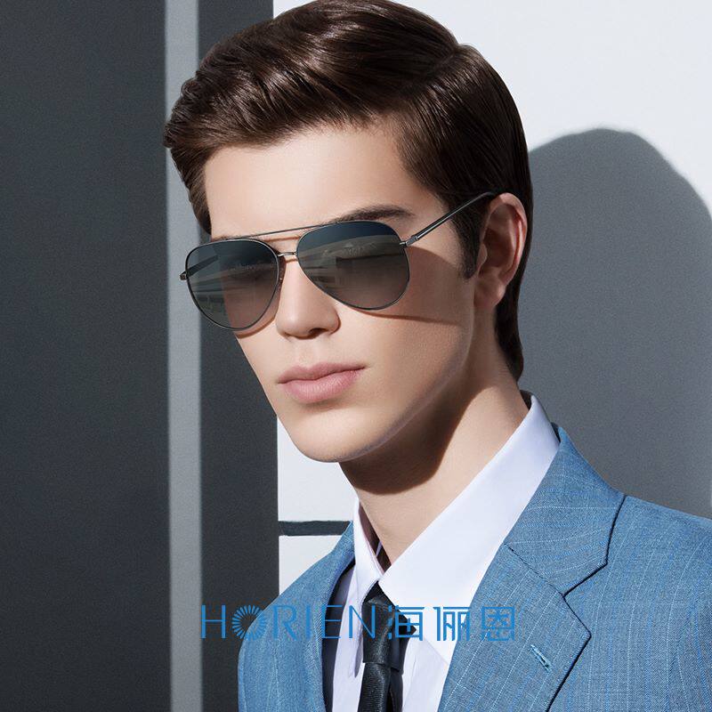 海俪恩太阳镜蛤蟆偏光防紫外线近视带度数男款开车专用飞行员墨镜