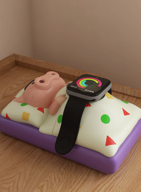 蜡笔小新肥嘟嘟创意装饰生日礼品摆件适用于iwatchs9手表华为支架