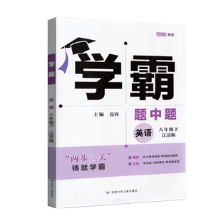2024春经纶学典学霸题中题八年级下英语译林版江苏版中学教辅初中8年级下册同步课时作业本练习册初二辅导书苏教版含答案