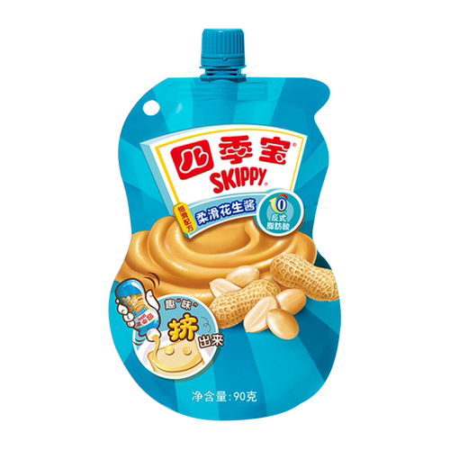 四季宝柔滑花生酱挤挤装拌面包