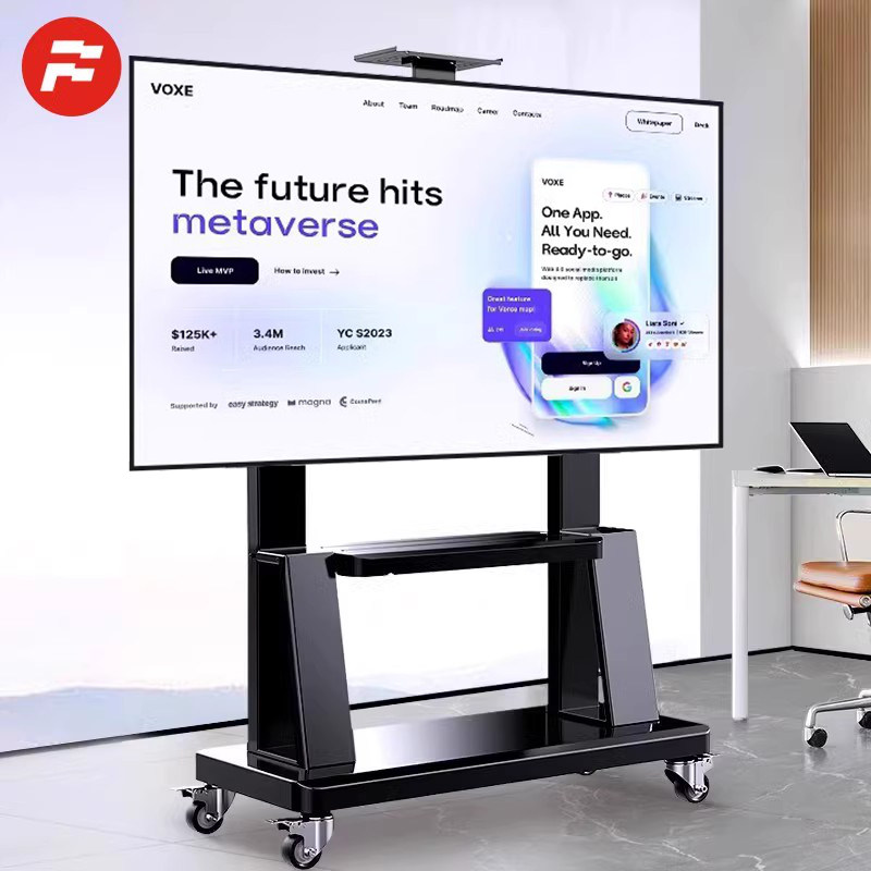 丰坤通用电视机移动支架带轮落地挂架一体机推车适用于小米海信等