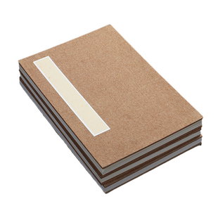 颢文轩花式加厚卡纸册页蜡染宣纸22*33cm小楷书法作品纸仿古做旧半生熟书法创作专用纸国画书法宣纸册页本