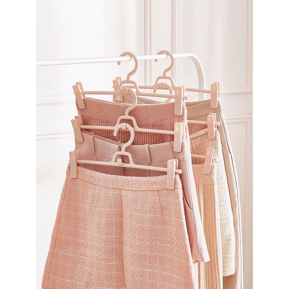 无痕裤夹jk衣架裤架内衣裙子夹子裙夹挂衣晾晒格裙制服出口日本