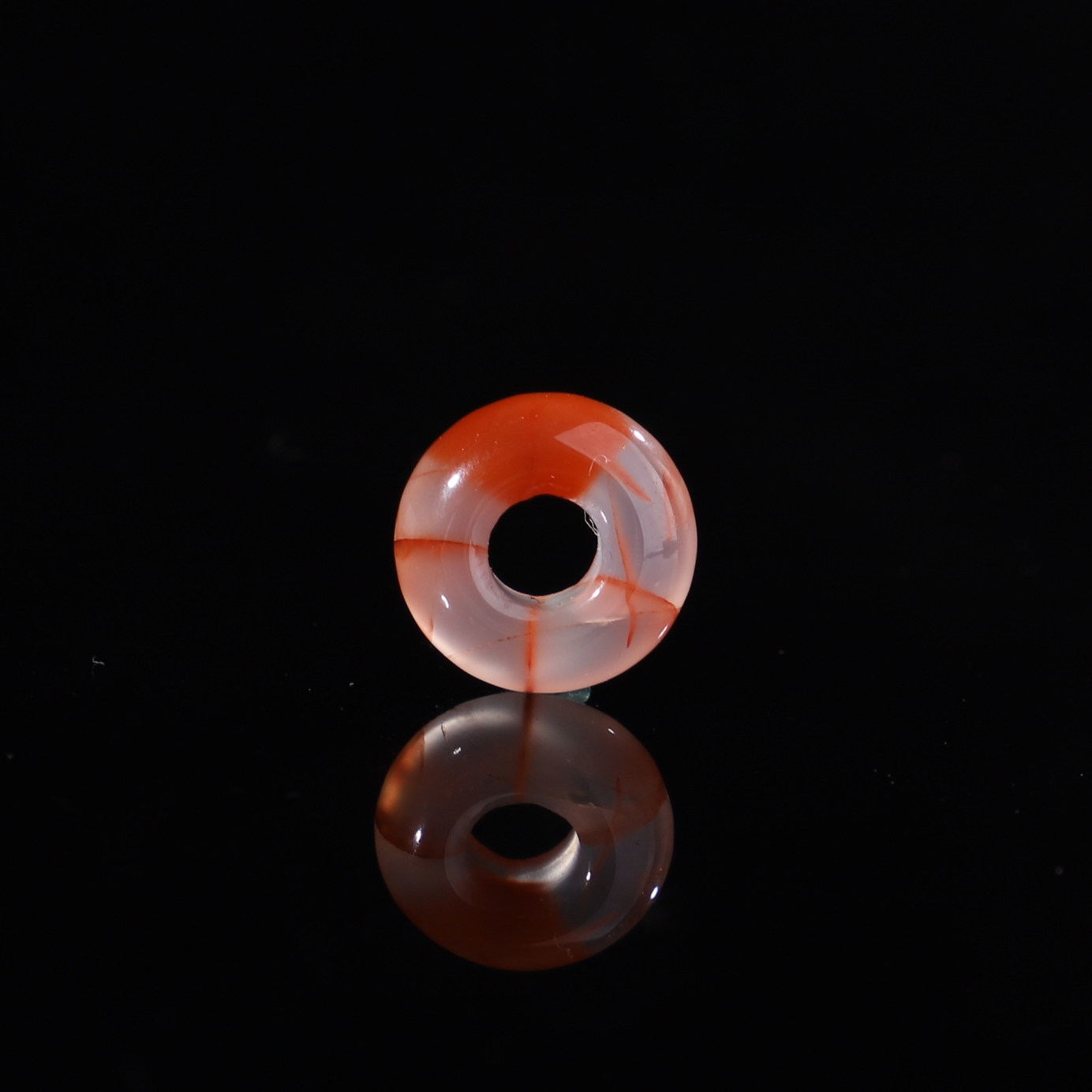 原矿南红玛瑙冰飘荔枝冻甜甜圈