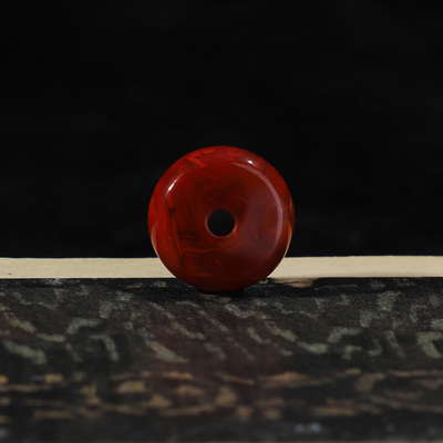 南红火焰纹叠珠原矿单珠隔珠