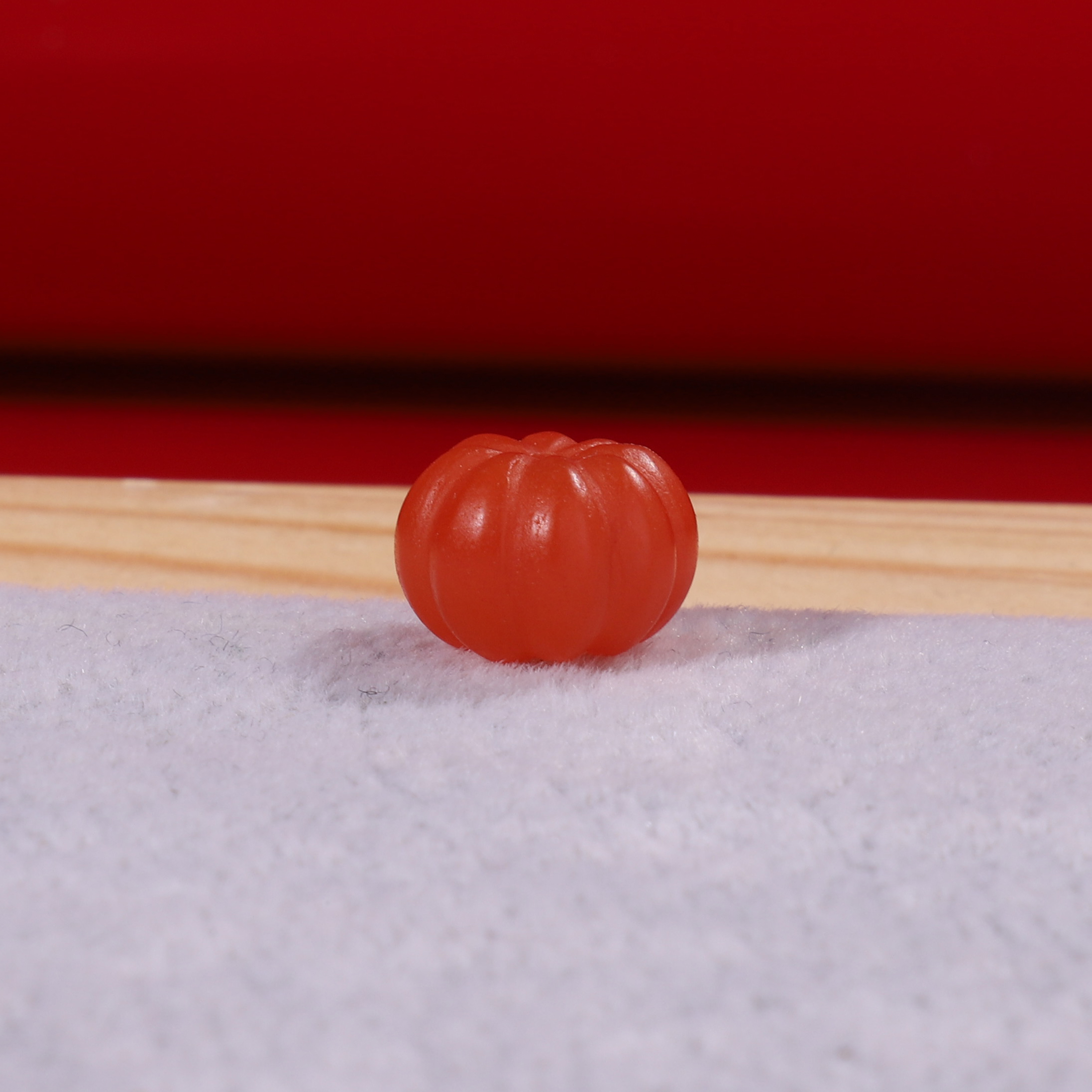云南保山南红柿子红南瓜珠直径11.5mm*对孔7.7mm单珠转运珠 193号