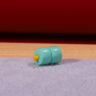 原矿天然湖北绿松石散珠单珠隔片直切隔珠高瓷蓝松石垫片配饰配珠