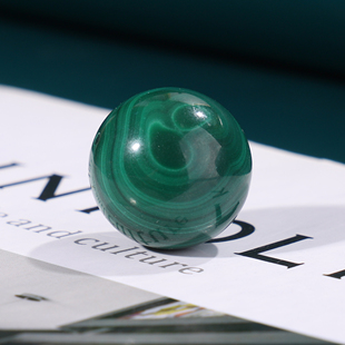 保真精选孔雀石单珠20mm散珠子隔珠手链手串星月菩提DIY配饰