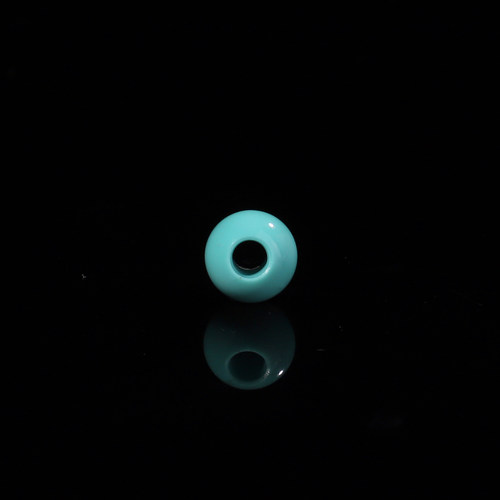 绿松石散珠高瓷蓝6.6mm单珠
