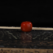 四川南红玛瑙火焰纹老型珠直径9.5mm 厚度7.8mm隔珠满色满肉299号