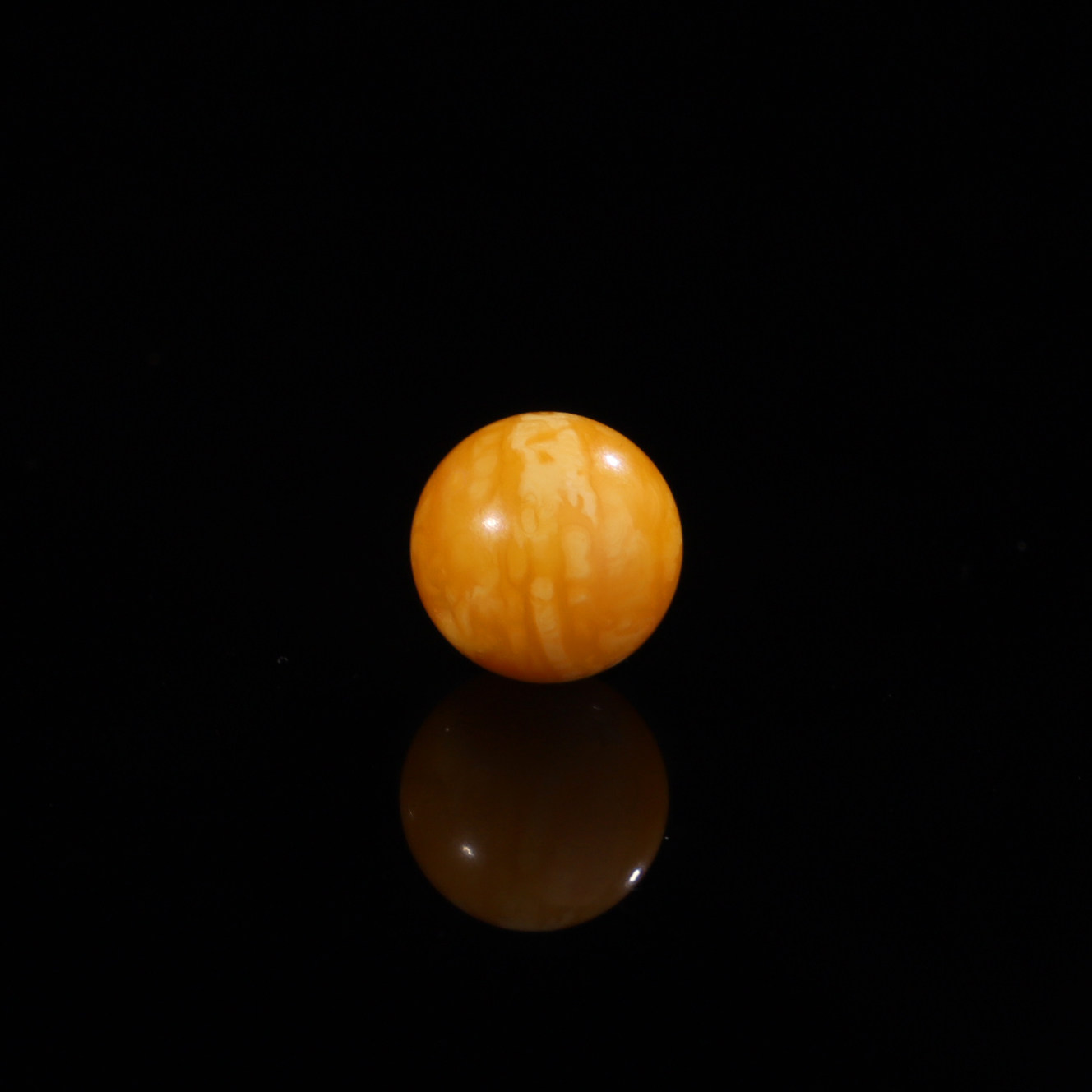 天然琥珀原石DIY手串配珠半红皮 老蜜蜡单珠散珠9.2mm圆珠 LLY103