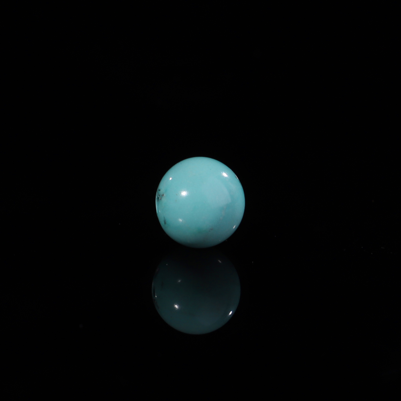 十堰原矿天然绿松石单珠高瓷蓝