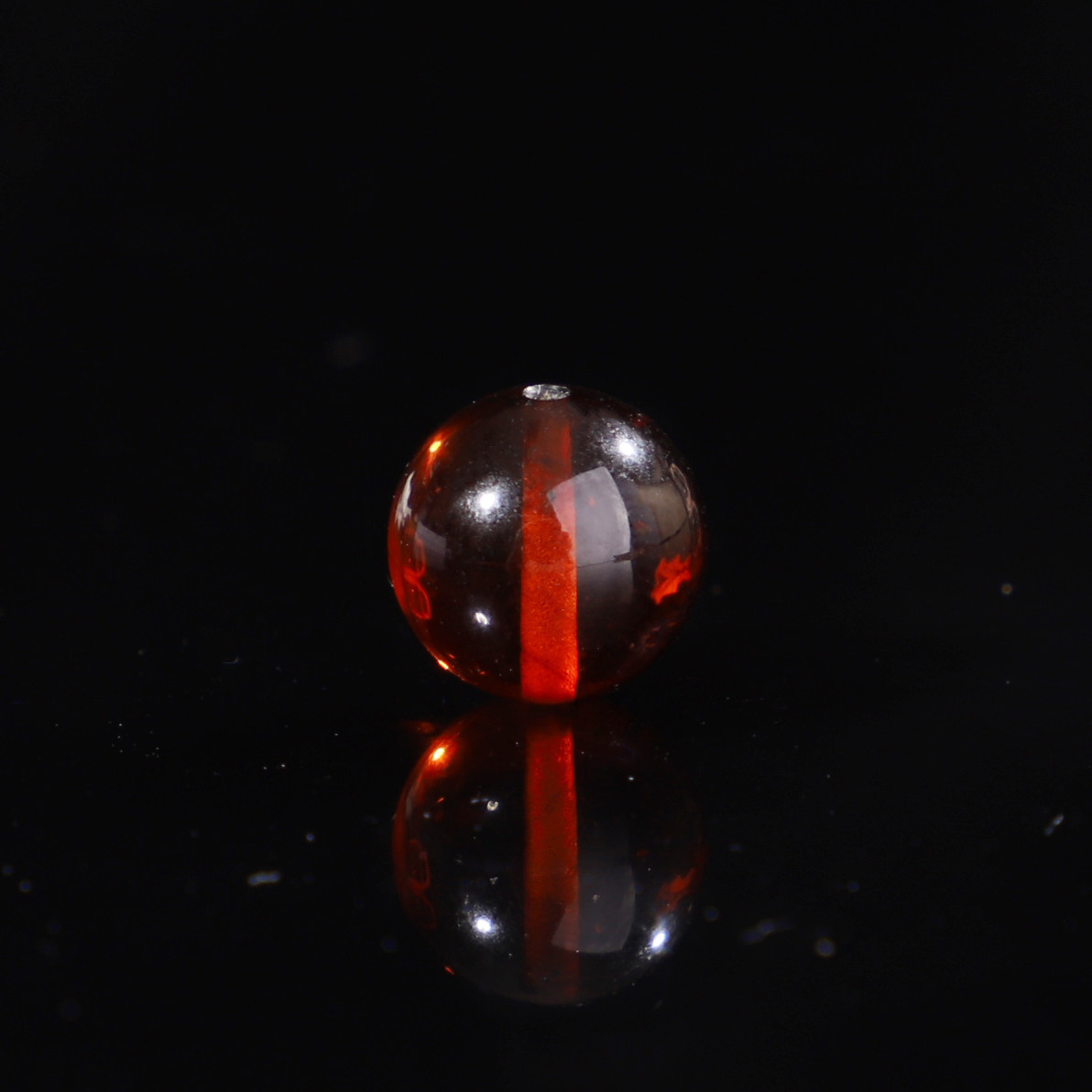 天然血珀散珠圆珠11mm单珠琥珀蜜蜡隔珠佛珠DIY饰品256号一物一图