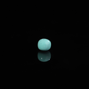 原矿绿松石高瓷绿老型珠散珠湖北绿松石直径5mm*对孔4.2mm 199号