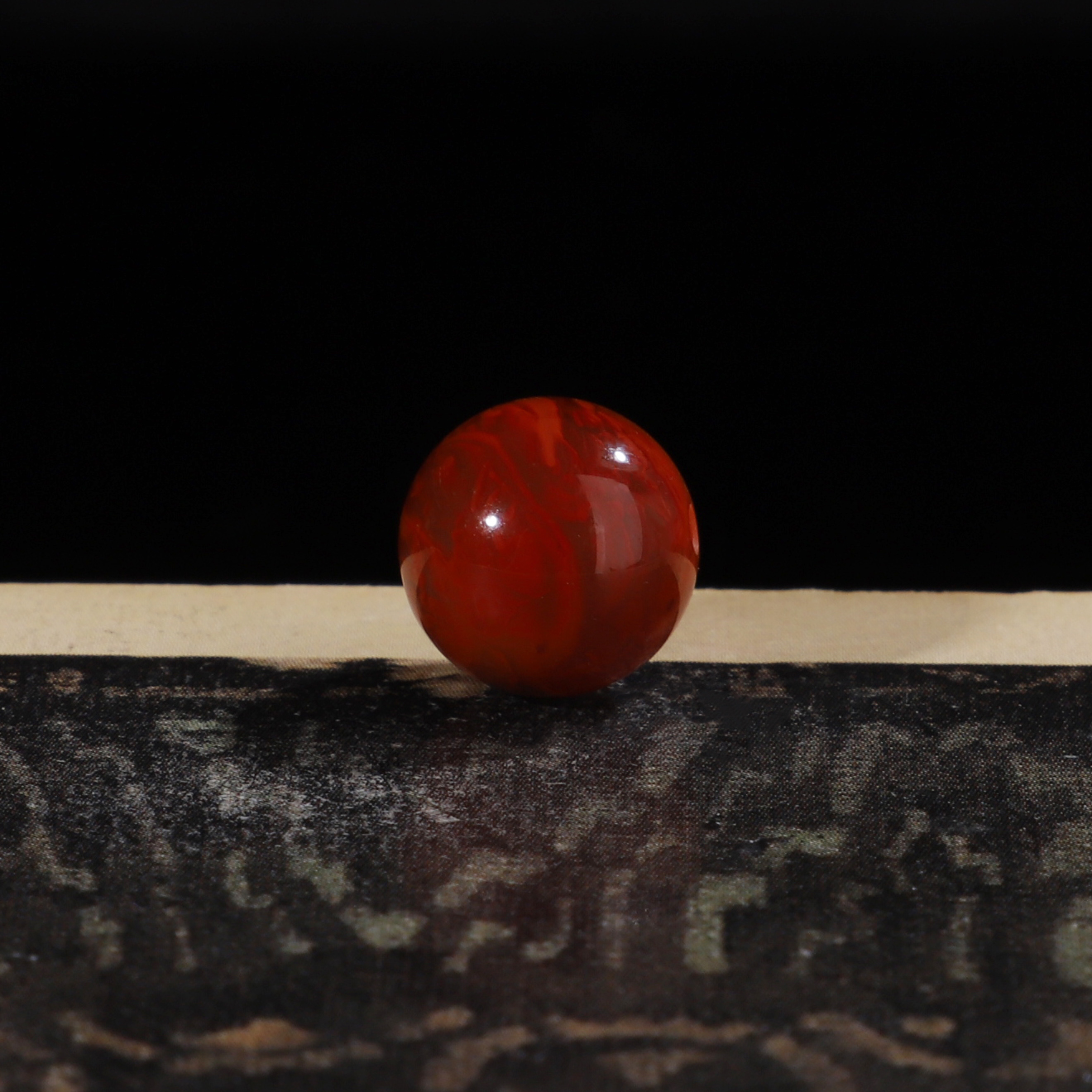 收藏级南红玛瑙单珠柿子火焰红