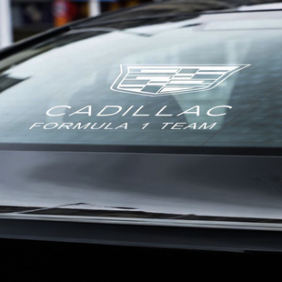 凯迪拉克F1车队车贴CT5后挡风玻璃装饰拉花个性防水高辨识度贴纸