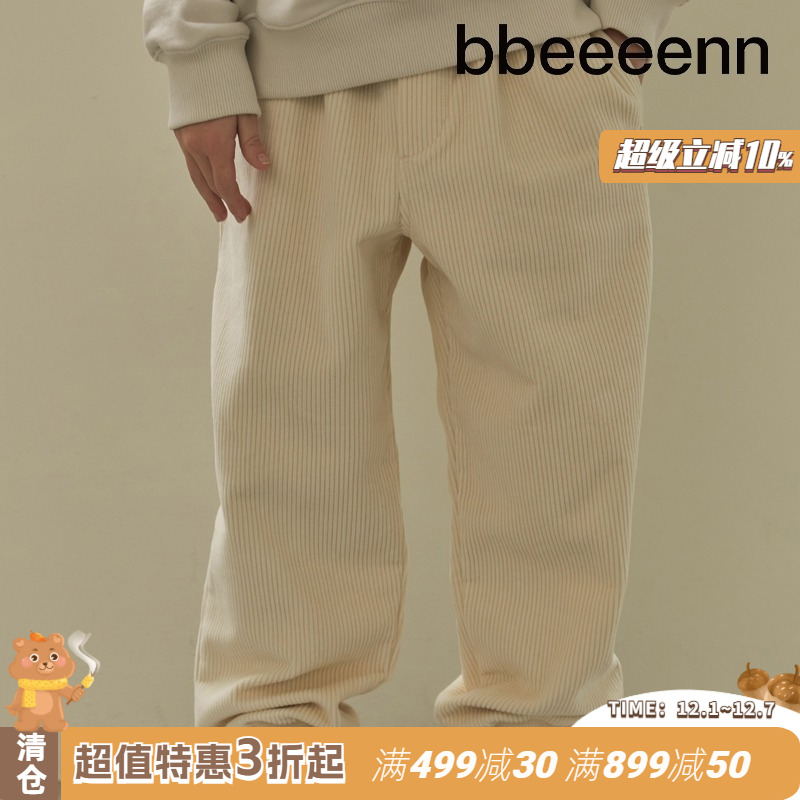 bbeeeenn灯芯绒运动裤柔软保暖