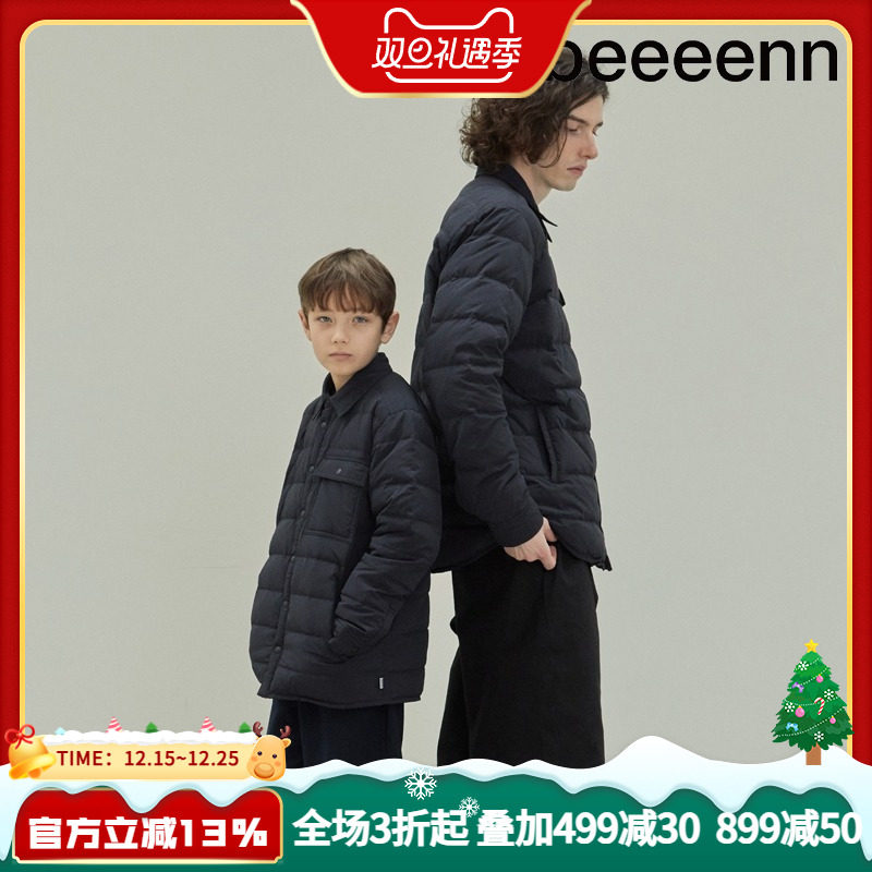 bbeeeenn韩国童装冬季新款男生服长袖羽绒服男士亲自装外套