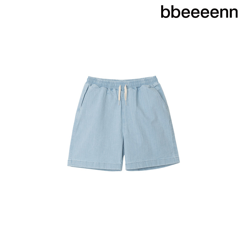 bbeeeenn夏季新款男女儿童水洗棉牛仔短裤中大童装休闲五分中裤子