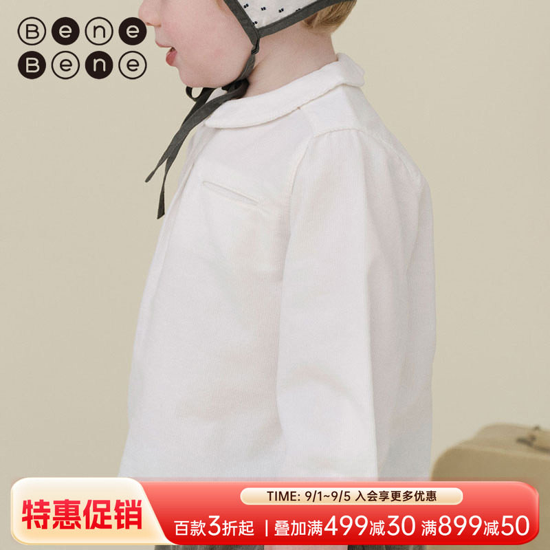 benebene纯棉设计师款长袖衬衫图片