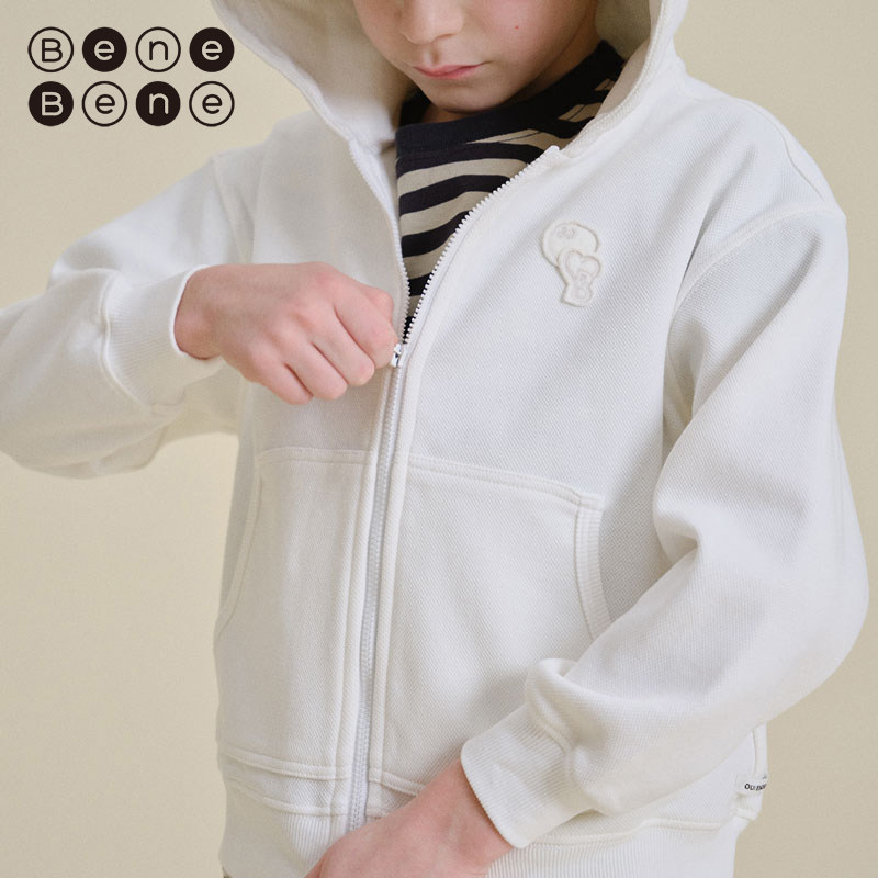 benebene春夏款薄拉链连帽外套男女童开衫卫衣舒适透气外搭
