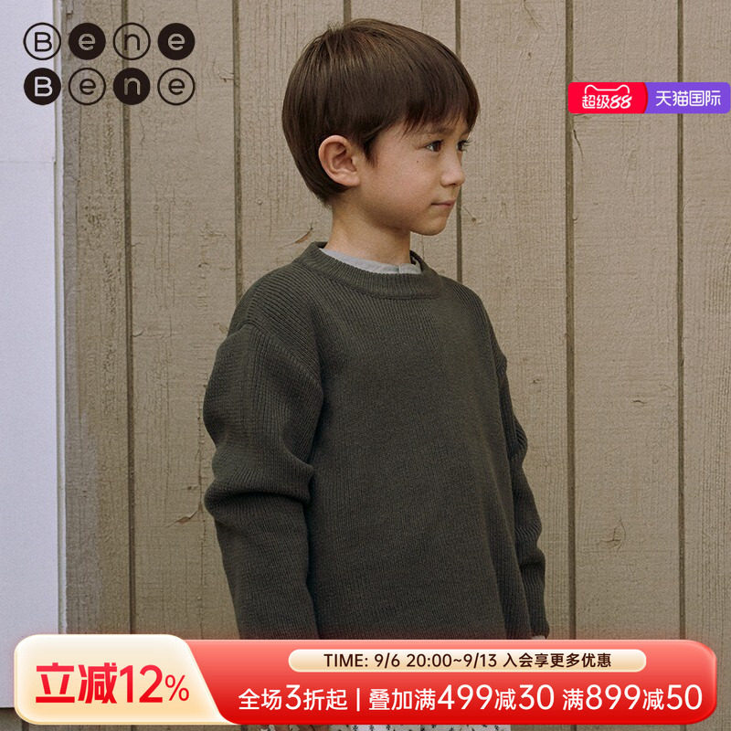 benebene韩国童装23秋冬针织T恤图片