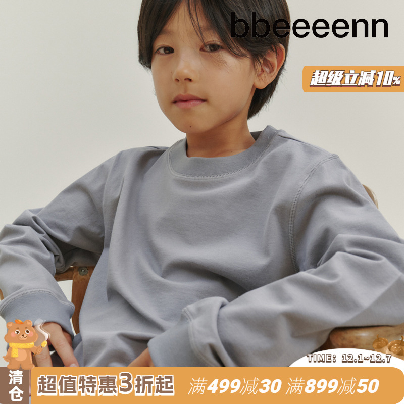 bbeeeenn圆领长袖T恤舒适