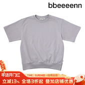 夏季 新款 简约毛圈短袖 bbeeeenn童装 T恤男女儿童简约薄款 打底上衣